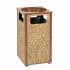 Poubelles et cendriers en acier avec revêtement en pierre