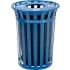 Poubelles de recyclage en acier à lattes, à usage intensif