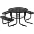Tables de pique-nique en métal déployé, conformes à la norme ADA et accessibles aux fauteuils roulants
