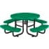 Tables de pique-nique pour enfants en métal perforé, à hauteur adaptée aux enfants