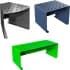 Bancs modulaires en tôle perforée