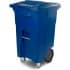 Poubelles de recyclage en plastique à roulettes