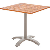 Global Industrial™ 27-1/2 Table de café extérieure en bois de teck carrée, Tan