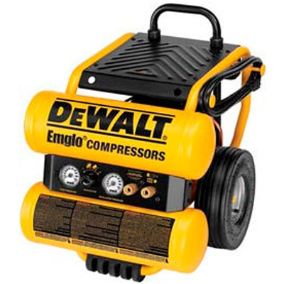 DeWALT® D55154, Portable Electric Air Compressor, 1,1 HP, 4 Gallon, Horizontal, 4 CFM