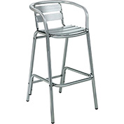Mobilier d’accueil premier Luna Bar aluminium extérieur hauteur chaise avec bras