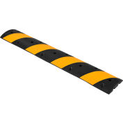 Global Industrial™ Portable Rubber Speed Bump, 72L, Noir avec rayures jaunes