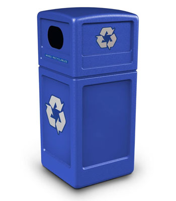 Série Green Zone Conteneur de recyclage bleu Recycle42